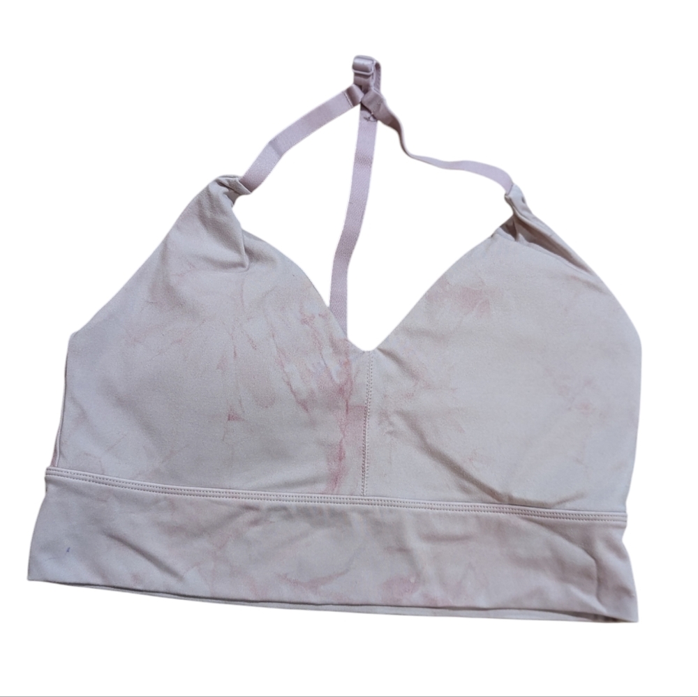 Alphalete Dusty Pink Tie-dye Athletic Workout Sports Bra Sz XS -No Size Tag-